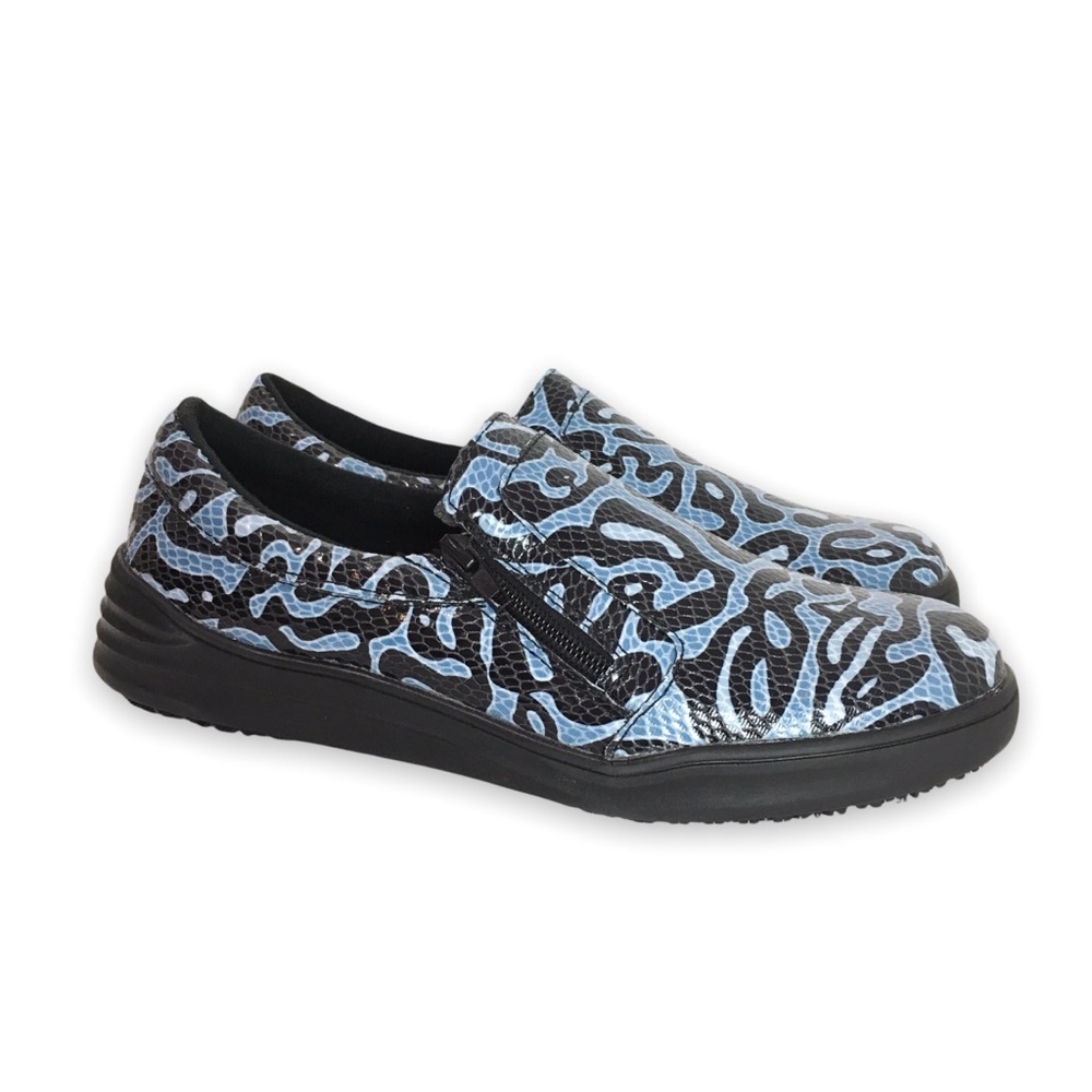 Spring Step Professional Ispie Winwood Black Blue Snake Print Shoes Women's 9